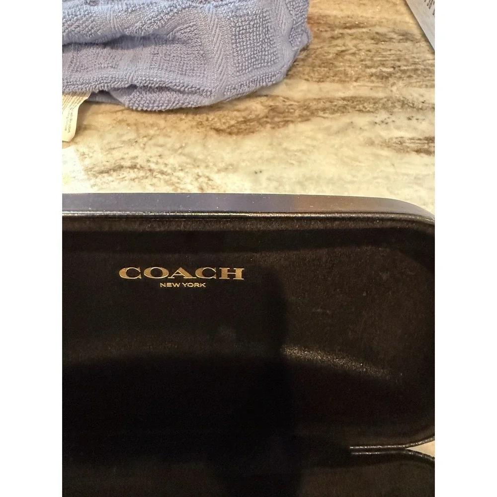 Coach black leather